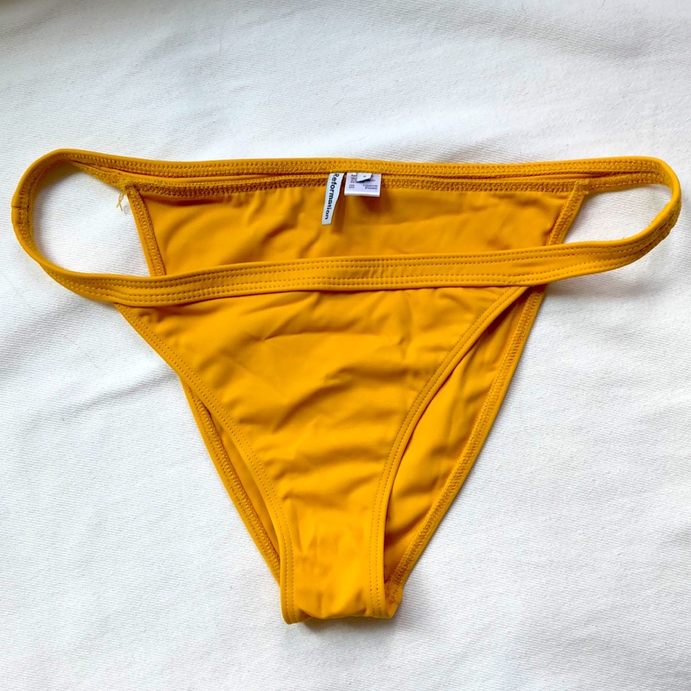 Reformation marigold / mustard bikini bottom